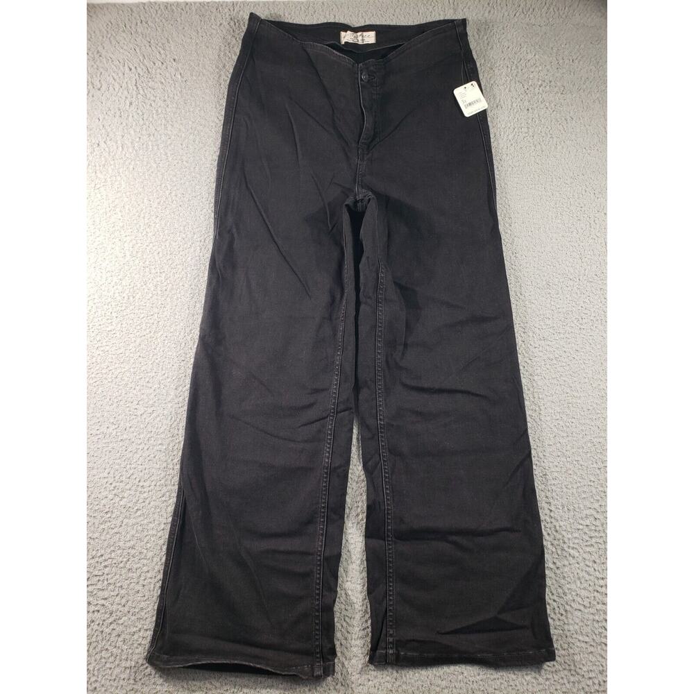 We The Free People Jeans Womens 31 Black Isla Slim Straight Cotton Stretch 31x29